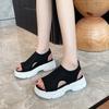Large Size Summer Wedges Sandals Side Hollow Breathable Comfy Ladies Shoes Peep Toe Sexy Platform Footwear Zapatillas Mujer