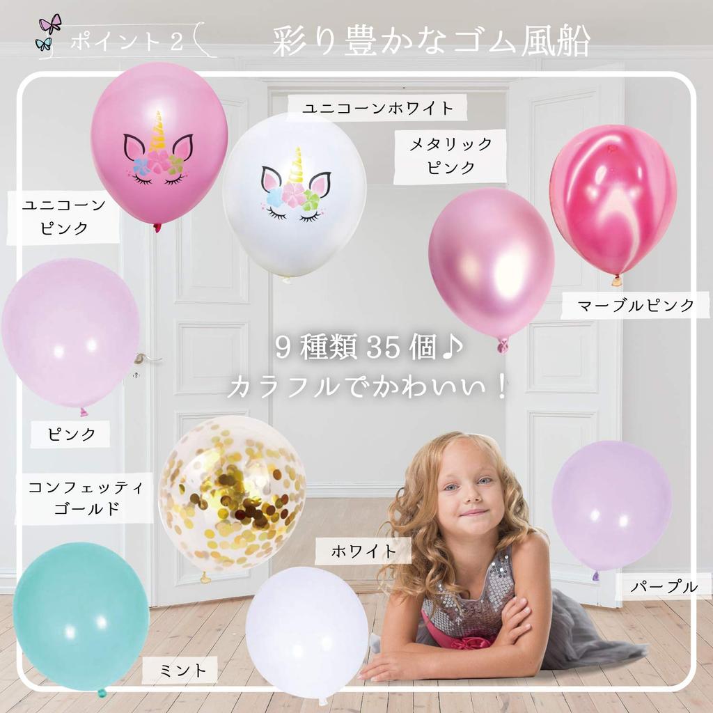 Deerzon Birthday Decorations Unicorn Balloon Set for Star Birthday Party Decorations Girls, Balloons, (No Numbers)