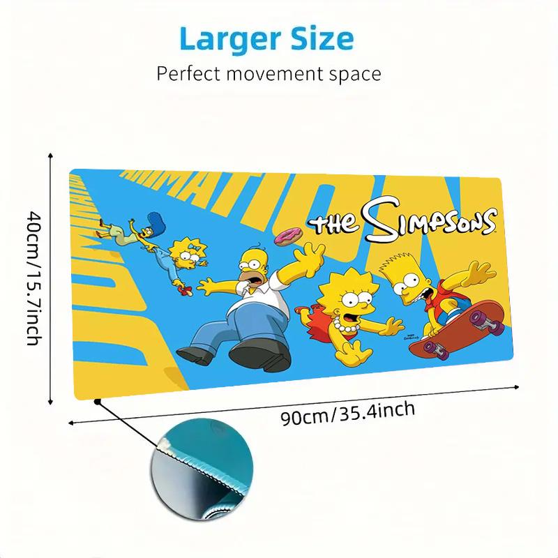 The Simpsons Color Mouse Pad Large Gaming Table Cushion Non-slip Laptop Tablet Big Mousepad XXL Mat Mini PC Playmat With Lock edge