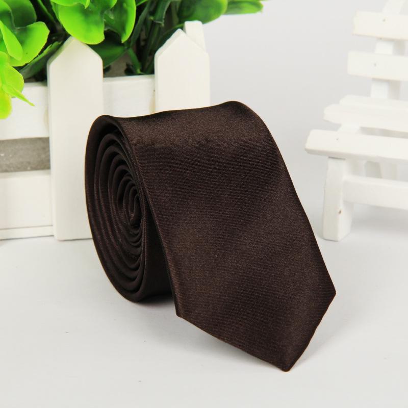 Casual Korean Style Narrow 5cm Solid Color Tie for Men