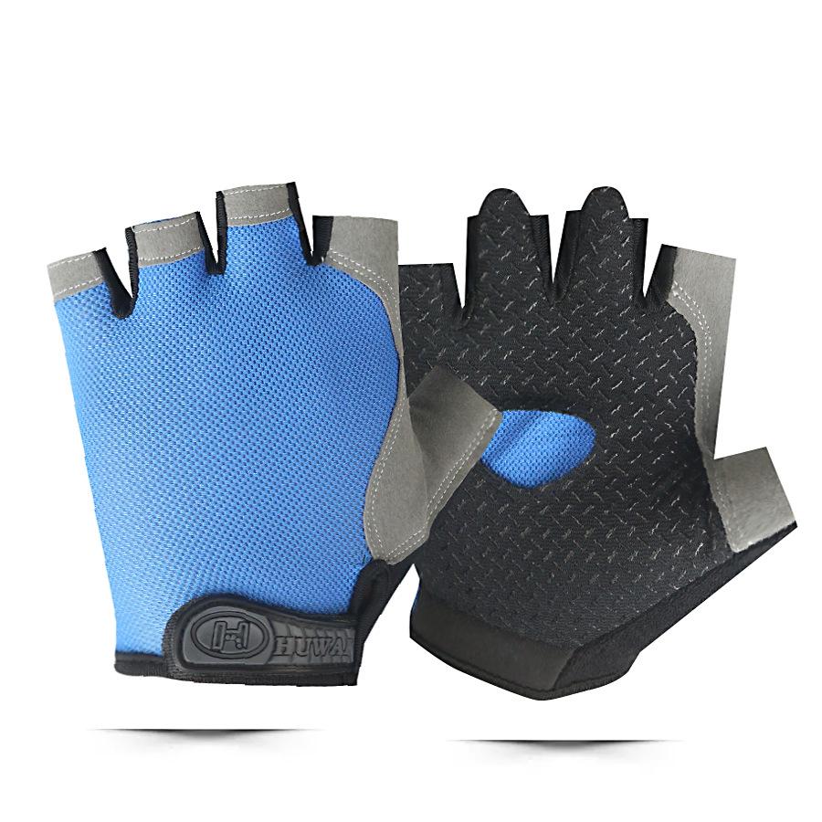 Half-finger Gloves Outdoor Cycling Sports Summer Sun Protection Yoga Driving Shock Absorption Non-slip Silicone Disc Mesh Breathable Design