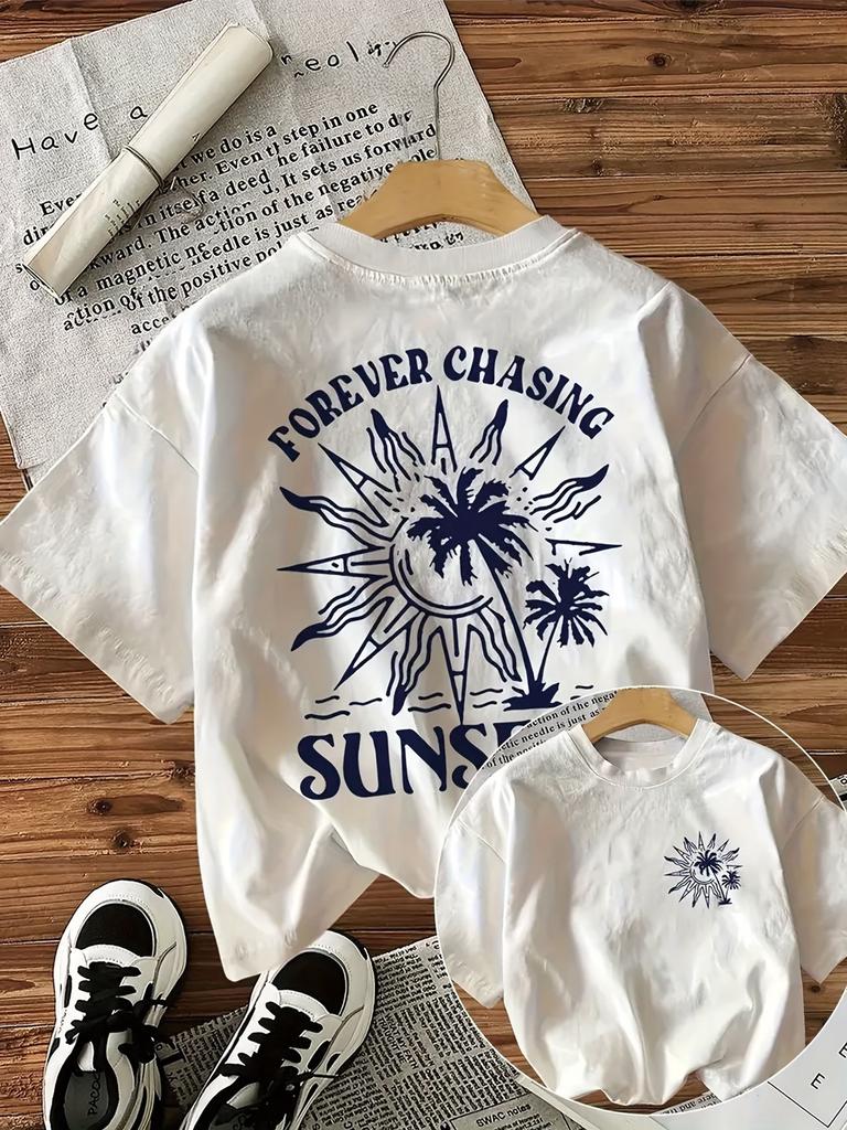 Graphic Vacation T Shirt Yk Cotton Womens Casual TShirt Fashion Crew Neck Short Sleeve Top Tee Girls