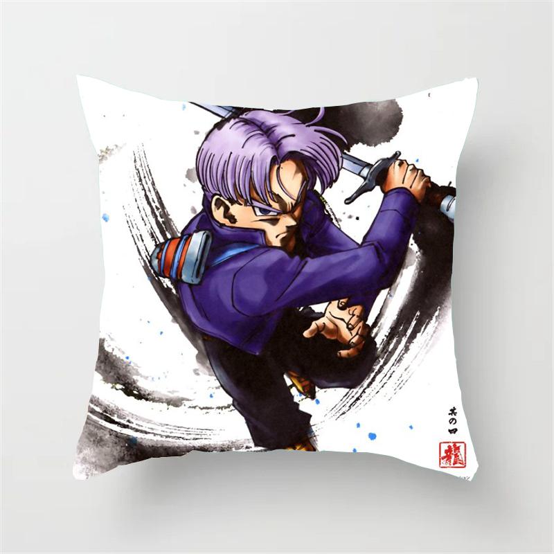 Anime Dragon Ball Pillow Cover Cartoons Son Goku Action Figures 45x45cm Square Pillowcase Sofa Decor Cushion Cover Toys Gifts