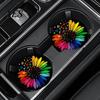 Reusable Car Coaster 2PCS Coasters, with Tree of Life Pattern Printed, Non-Slip Thermal Quick Wipe Pads, Wear-Resistant Stain-Resistant Cup