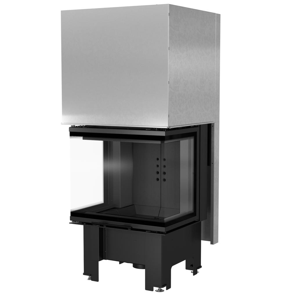 Stahlkamin KRATKI NBC 600/400 9 kW Ø 200 Lift-up schwarz Thermotec