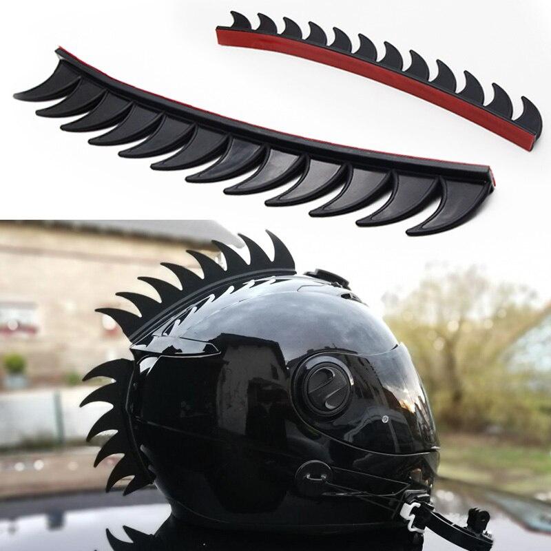 1Pc Rubber Dirt Biker Motocross Mohawk Biker Helmet Mohawks Spikes Motorcycle Helmet Mohawk Sticker