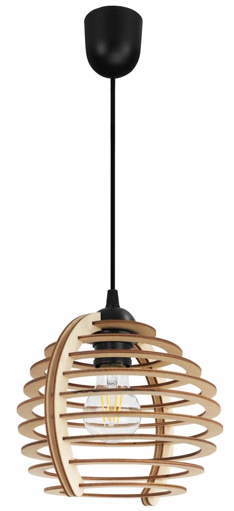 Hanging Lamp, Ceiling Chandelier, Wooden, Led Lampshade