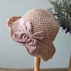 Elegant Woven Straw Sun Hat with Bow: Foldable Wide Brim Summer Beach Hats Perfect for Women Beach & Summer Vacation Travel/khaki