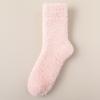 Coral Velvet Women's Mid-Calf Socks: Thick, Non-Shedding, Fleece-Lined for Autumn/Winter Warmth, Ideal for Sleep, Postpartum, and Home Use