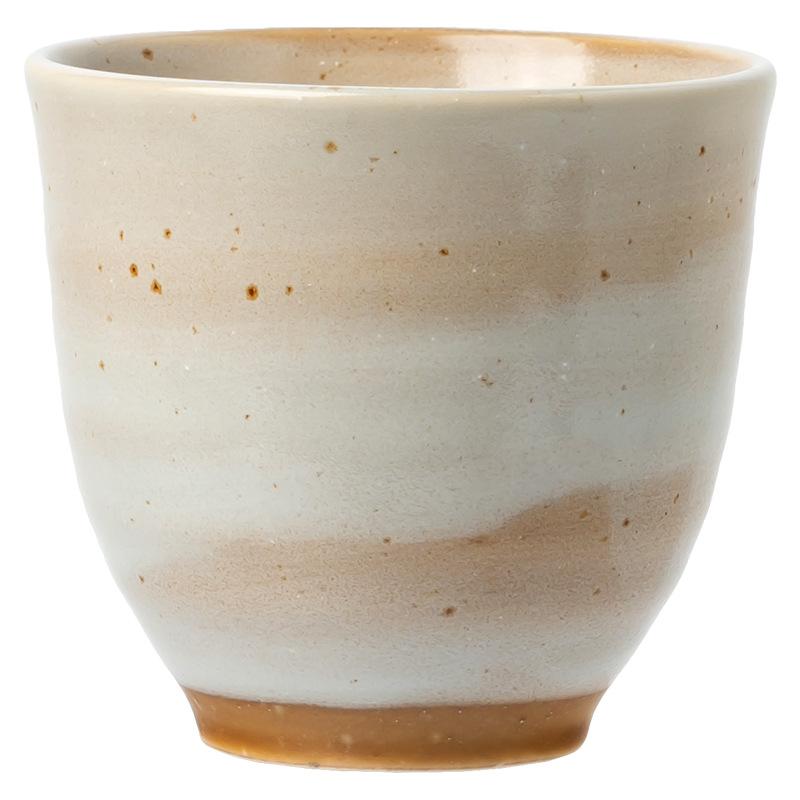 Japanese-Style Handless Cup Retro Ceramic Cup Household Drinking Water Teacup Hand Cup Hand Cup Restaurant Pub Wine Cup
