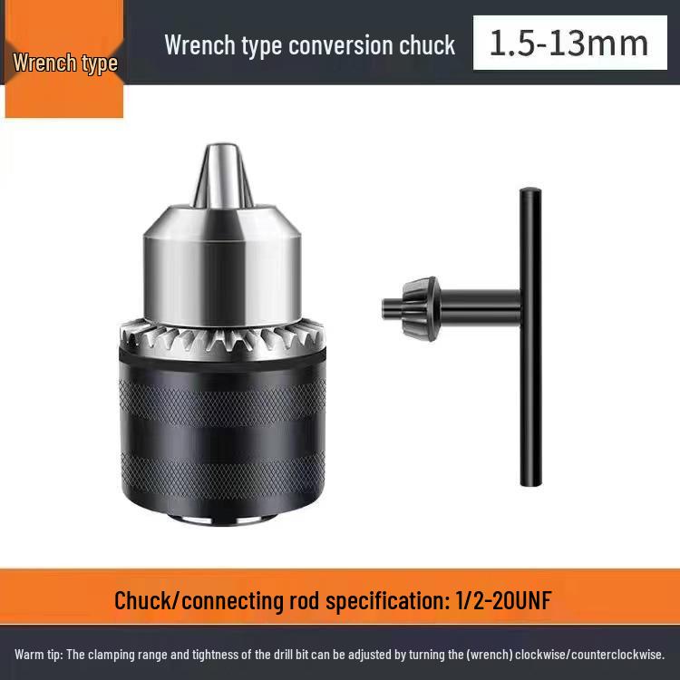 Self-Locking Ratchet Drill Chuck Adapter for Electric Drill & Hammer, 10/13mm