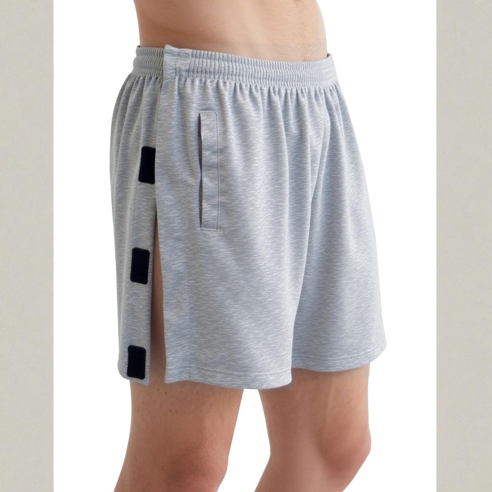 

Мужские шорты двусторонние с открытым низом свободного кроя повседневные с карманами S