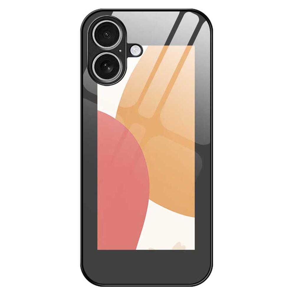 For iPhone 17 Case PC TPU Tempered Glass Pattern Printing Anti Drop Phone Back Cover