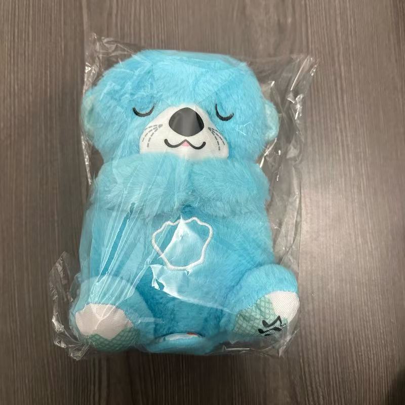 Neues atmendes Otter-Stofftier mit Musik & Licht, Weiches Kuscheltier, Beruhigender Begleiter für Kinder, Niedliches Geschenk für Mädchen