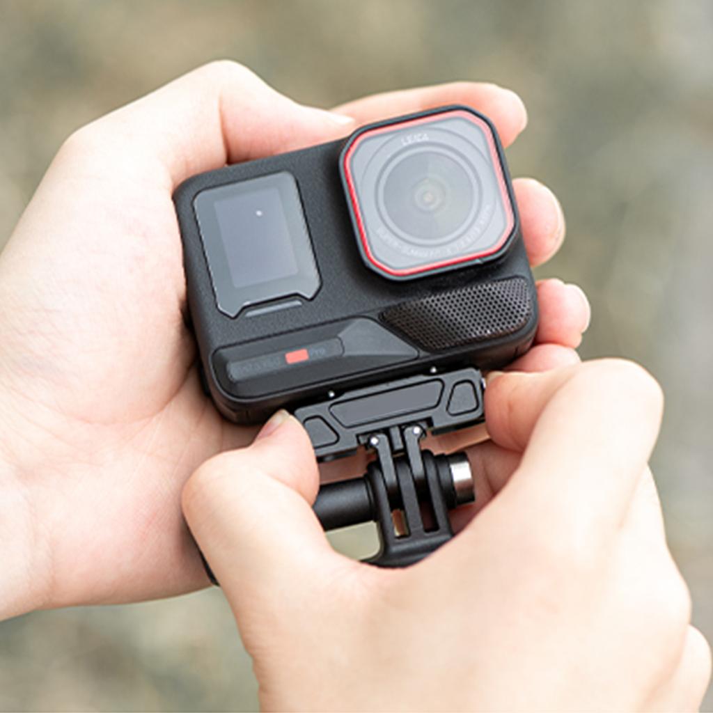 Magnetic Adapter Mount Aluminum Alloy Camera Mount Adapter Foldable Plate Base for Insta360 X5/ACE/ACE PRO/ACE PRO2