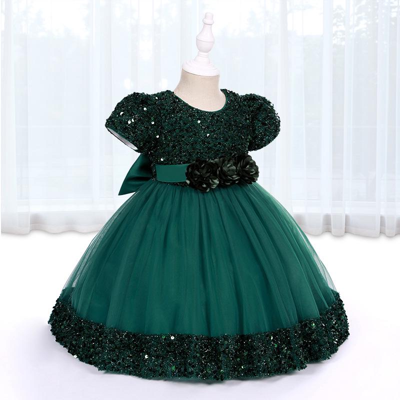 

Сукня принцеси з тюлю з паєтками для дівчаток - Сукня на перший день народження 100 cm