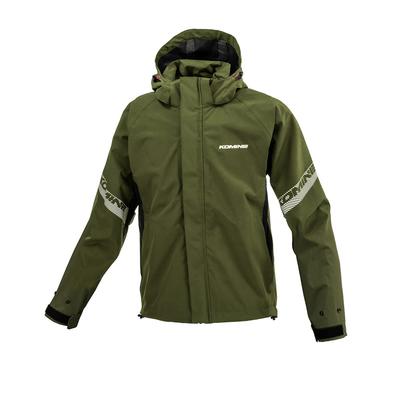 KOMINE Brester Yağmurluk L Beden için RK-549 3 Katmanlı Motosiklet, Erkek, Zeytin Yeşili,