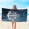 Large Nautical Anchor Pattern Beach Towel - Soft, Absorbent Microfiber, Sun-Protective, Bohemian Style - Ideal for Summer Beach