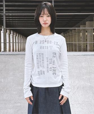 Damiswi Stencil Numbering Long Sleeve_Ivory