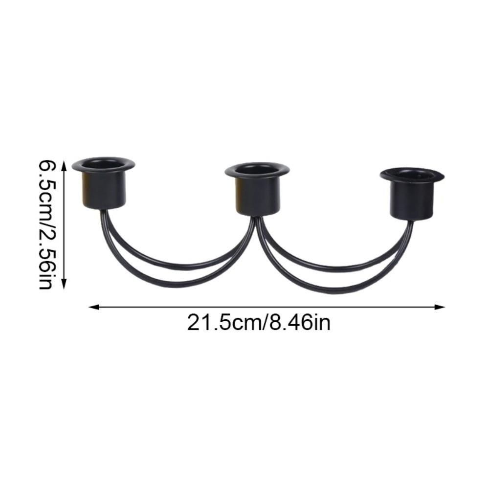 Neuer Vintage Dreiarmiger Kerzenleuchter Minimalistischer Metallkerzenständer Kerzenhalter Partyzubehör