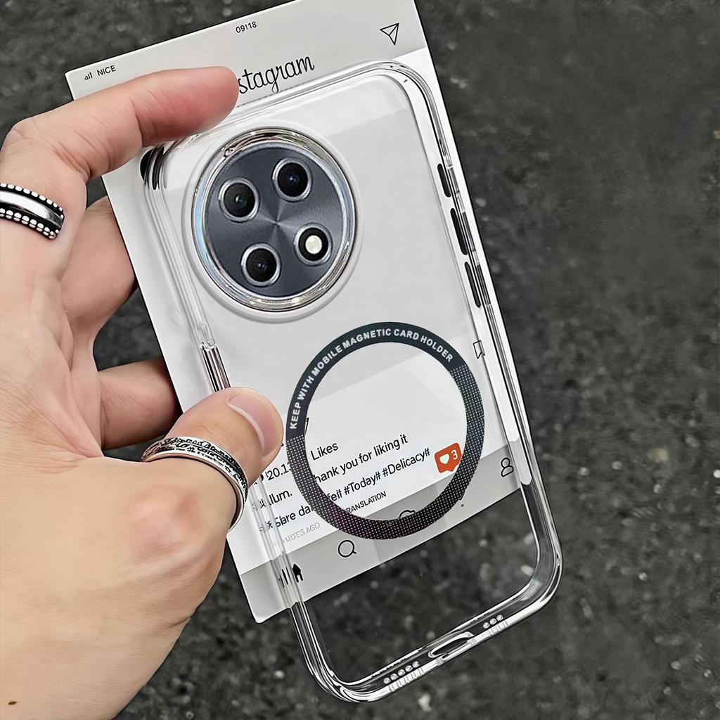 Case for TECNO CAMON 30S Pro Minimal Semi-Transparent Magnetic Casing Raised Electroplated Lens Bezel Anti-Slip Drop Resistant Protective Shell