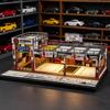 Miniature Parking Workshop 1:64 Scale DoubleLayer Model Rooftop Railings Garage Building