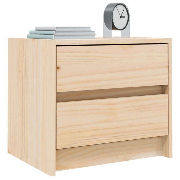 VidaXL Bedside Table 40x31x35.5 Cm Solid Pine Wood 836135