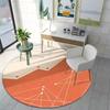Colored geometric patterns printed patterns circular floor mats simple home decoration door mats floor mats
