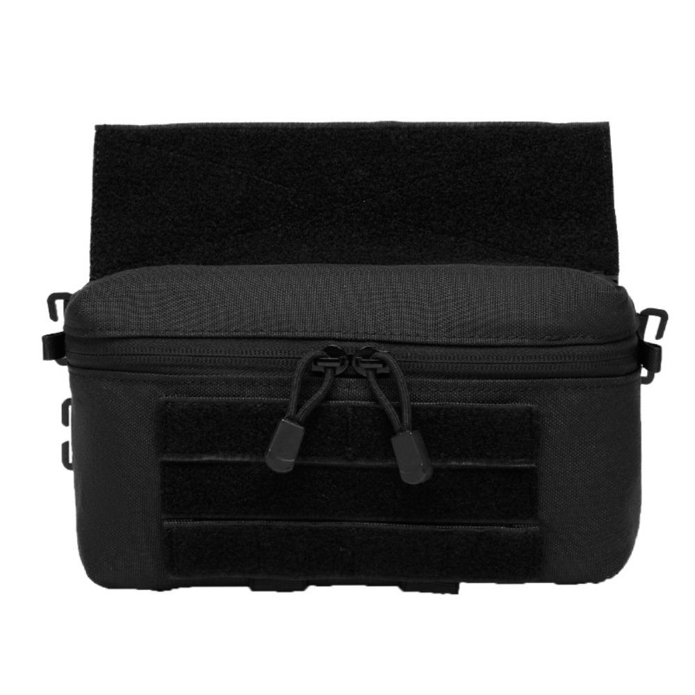

Professional Multi Pocket Vest Chest Bag Large Capacity Zipper Pockets Abdominal Fanny Pack Rolled Tool Storage Bag Electrician чорний