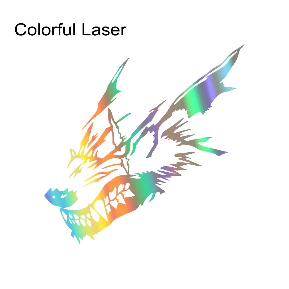 Car Stickers Wolf Head Pattern Vinyl Decal Waterproof Personalized Art Sticker Body Window Door Auto Exterior Decor Accessories