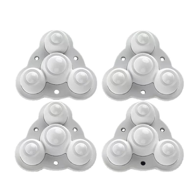 Neues 4-teiliges selbstklebendes Typ Mute Ball Universalrad 300 kg 4 Kugeln Möbelrollen Räder Edelstahlrad 360° Drehung