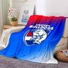 Western Bulldogs Print Flannel Blanket High Quality Warm Comfortable Cover for All Seasons Perfect for Gifts Home Decor