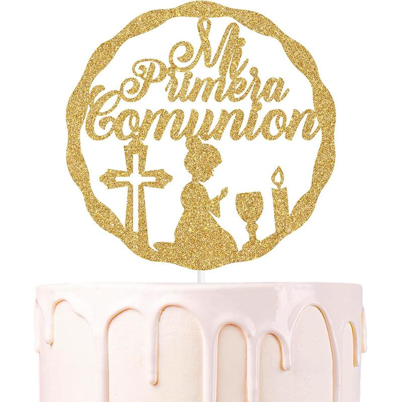 

My First Communion Glitter Cake Topper Used For God S Blessing Decoration Party Birthday Cake Decoration Baptism Shower