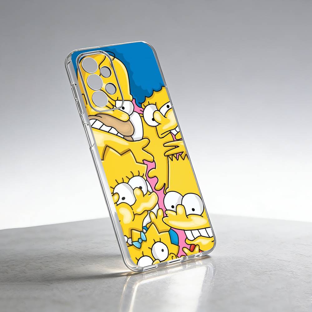 Cartoon The Simpson-T Phone Case Transparent Silicone Soft For Samsung S25,S24,S21,S22,S23,S30,Ultra,S20,Plus,Fe