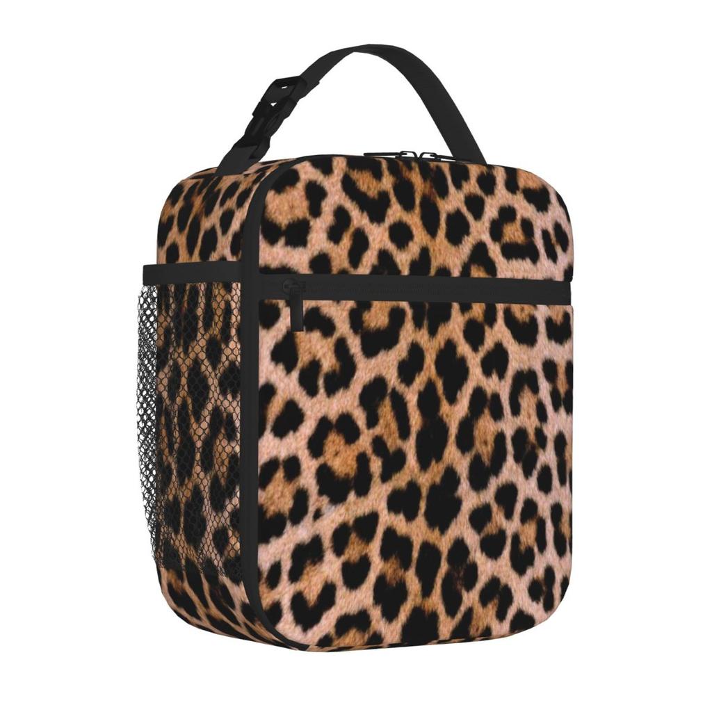 Bestselling Cheetah Print Cartoon Meal Prep Bag Nursing Shift Nylon Lunch Bag