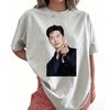 2026 Hot Sale Kim Moo Yeol K-drama Fans Gift T-shirt Korean Actor Aesthetic Finger Heart Print Cotton Casual T-shirt