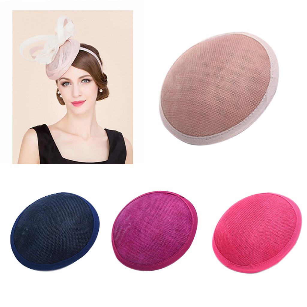 Sinamay Fascinator Base for Women DIY Headwear Millinery Party Hat Base Breathable Round Support Fascinators Accessories