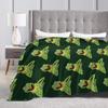 Kermit The Frog Blanket Cover Fuzzy Throw Blanket Summer Air Conditioning Decoration Lightweight Bedspreads,