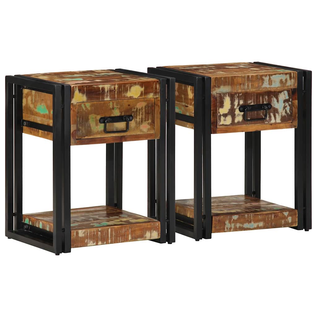 Nightstand Set 2 pcs 40 x 35 x 50 cm Solid Reclaimed Wood