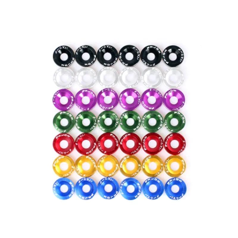 Car Modified Hex Fasteners Fender Washer License Plate Bolts Engine Bumper Decorative License Frame Screws Car styling 10PCS