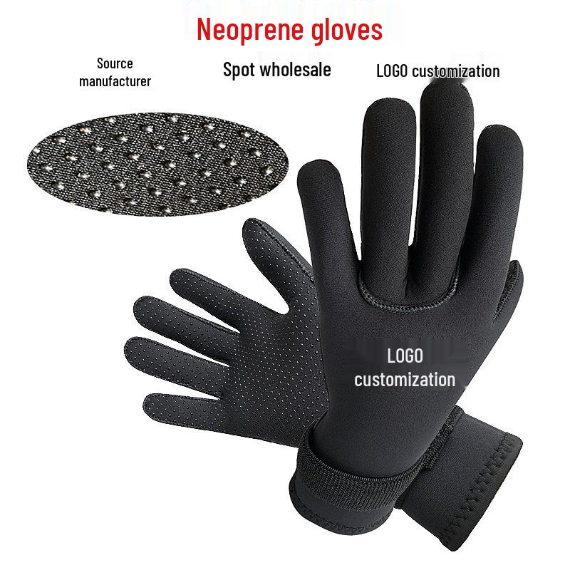 

Нескользящие теплые перчатки для дайвинга 3 мм/5 мм для мужчин и женщин - Холодостойкие, износостойкие для зимнего плавания 2X-Large