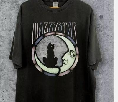 Mazzy Star Moon and Cat Tee, 90s Alt Rock Hope Sandoval Unisex Tshirt Unisex T-Shirt