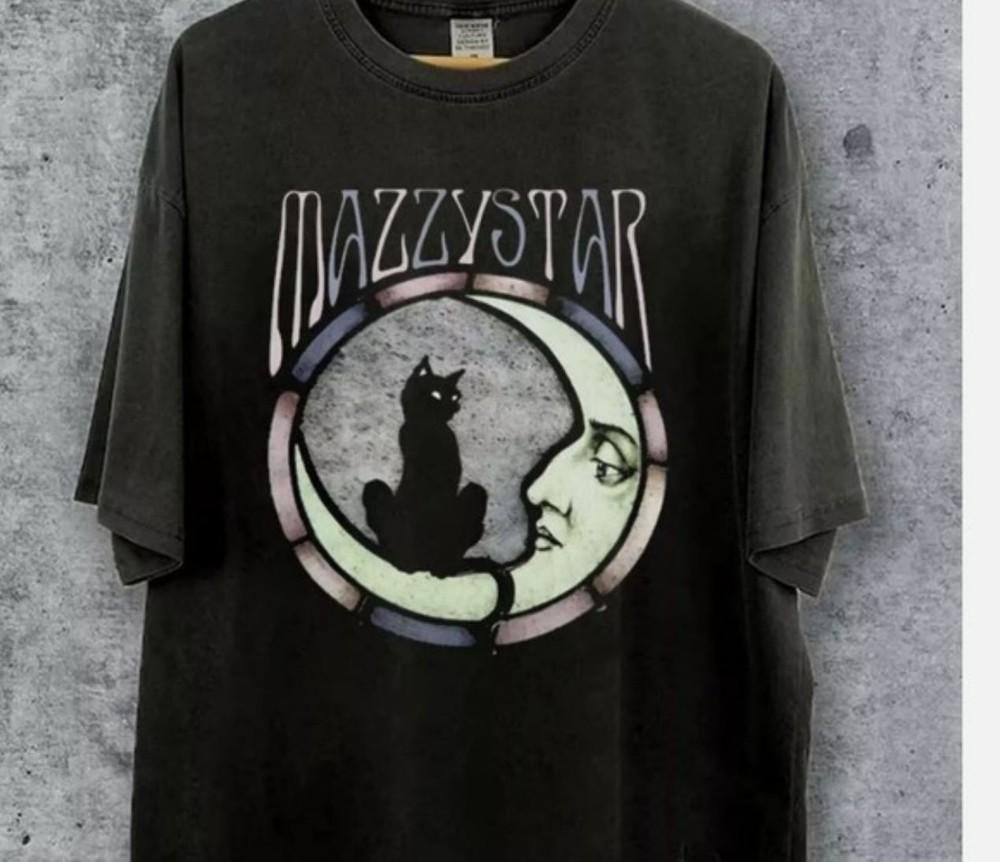 Футболка Mazzy Star Moon and Cat, Альтернативный рок 90-х, Хоуп Сэндовал, Унисекс Футболка XL