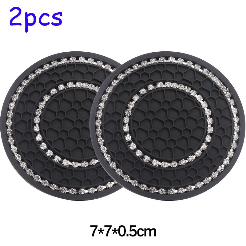 New Fashion Diamond-set Coaster Universal Car Coaster Washable Heat Insulation Anti-scald Water Cup Non-slip Mat Car Interiors