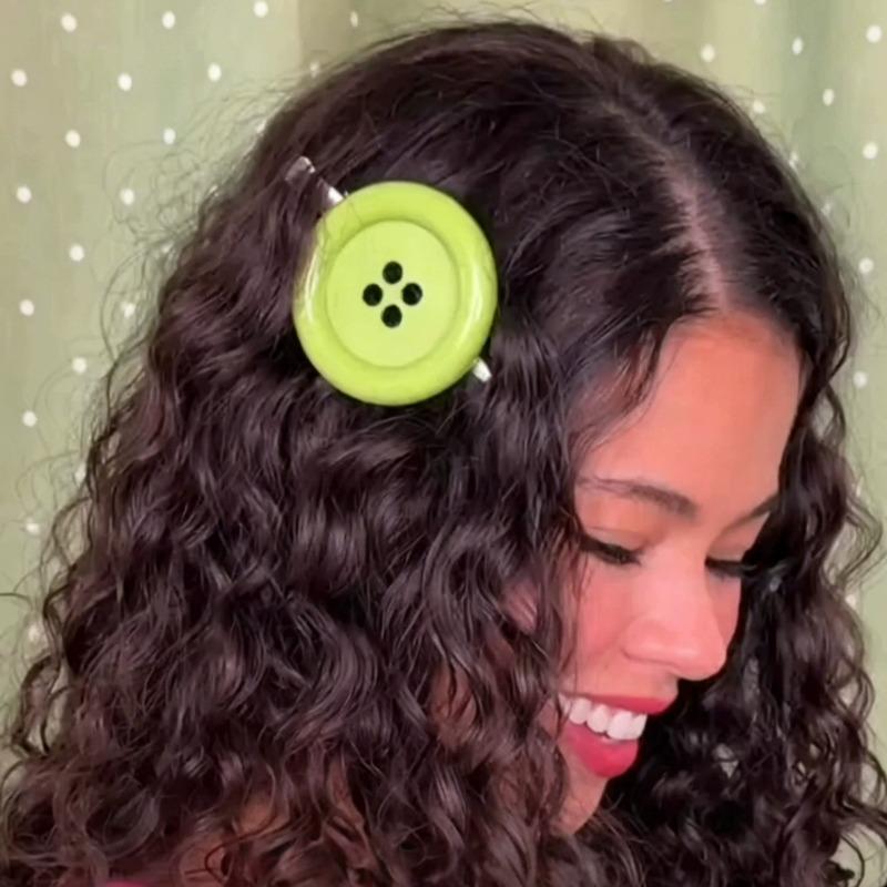 Extragroßer Knopf Seiten Haarspange Y2K Harajuku Candy Girl Damen Haaraccessoire Subkultur INS Stil Dekor Niedliche Mode Haarspange