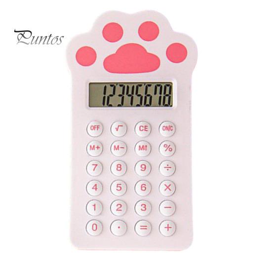 

Калькулятор с мультяшной морковью, клубникой, калькулятором в форме кошачьей лапы, компактный портативный мини-калькулятор для школьного офиса Catlike