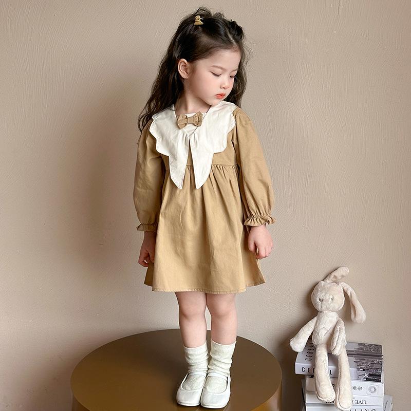 Autumn Korean-Style Academy Dress for Baby Girls – Infant Princess Fashion