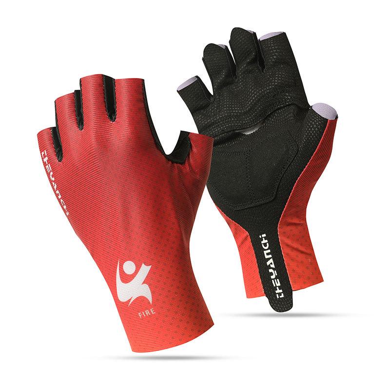 Summer half finger riding gloves sun protection non-slip breathable shock absorption sports outdoor fishing road riding gloves