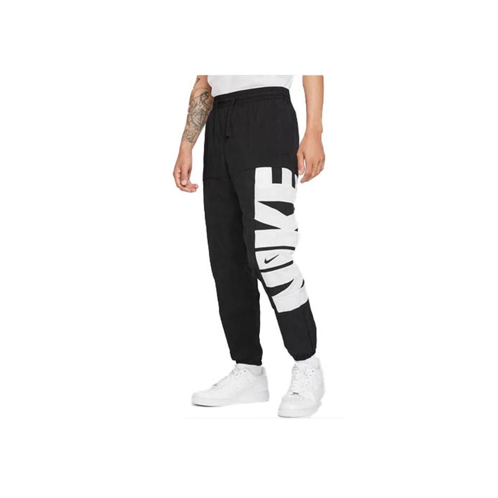 Nike Logo Print Training Sports Joggers With Breathable Mesh Men Bottoms Black CW7352-010