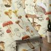 Mushroom Plant Vintage Sheer Drapes for Bedroom Living Room Decoration Window Curtain for Kitchen Curtain Panels